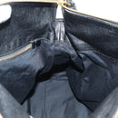 Miu Miu Ribbon Hand Bag Leather 2way Black Gold Auth 189170SAM-24