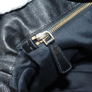 Miu Miu Ribbon Hand Bag Leather 2way Black Gold Auth 189170SAM-25