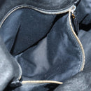 Miu Miu Ribbon Hand Bag Leather 2way Black Gold Auth 189170SAM-26