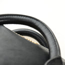 Miu Miu Ribbon Hand Bag Leather 2way Black Gold Auth 189170SAM-14