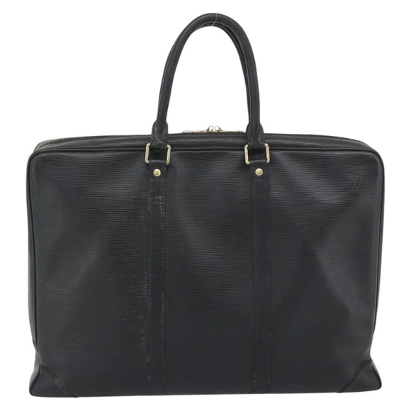 LOUIS VUITTON Epi Porte Documents Voyage Business Bag Black M54472 Auth 189171