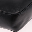 CELINE Circle Shoulder Bag Leather Black Gold Auth 189175-16