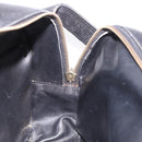 CELINE Circle Shoulder Bag Leather Black Gold Auth 189175-19