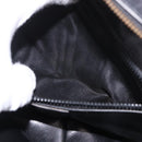 CELINE Circle Shoulder Bag Leather Black Gold Auth 189175-11