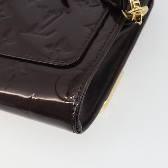 LOUIS VUITTON Vernis Rossmore PM Shoulder Bag Rouge Favist M91547 Auth 189176A
