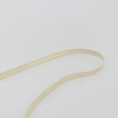 Salvatore Ferragamo Gancini Shoulder Bag Leather 2way White Silver Auth 189177A-10