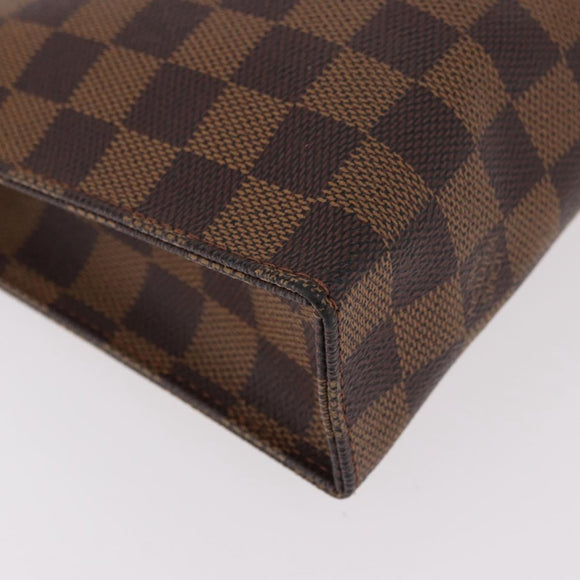 LOUIS VUITTON Damier Ebene Poche Toilette 26 Pouch N47543 LV Auth 189180