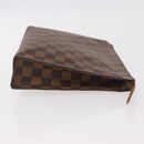 LOUIS VUITTON Damier Ebene Poche Toilette 26 Pouch N47543 LV Auth 189180-3