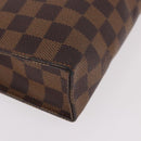 LOUIS VUITTON Damier Ebene Poche Toilette 26 Pouch N47543 LV Auth 189180-7