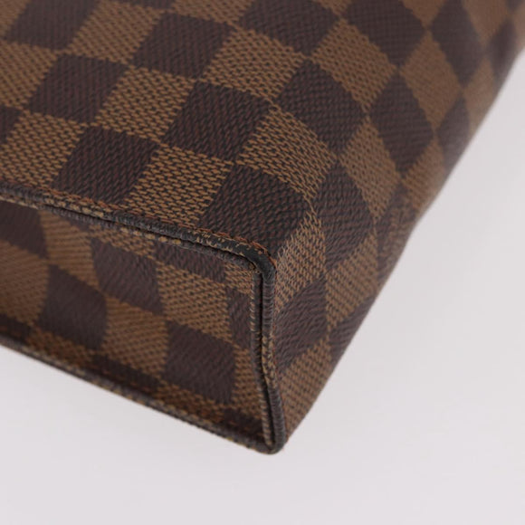 LOUIS VUITTON Damier Ebene Poche Toilette 26 Pouch N47543 LV Auth 189180