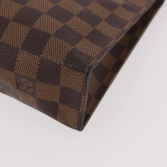 LOUIS VUITTON Damier Ebene Poche Toilette 26 Pouch N47543 LV Auth 189180