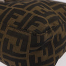 FENDI Zucca Accessory Pouch Brown Silver 8N0005 Auth 189182-14