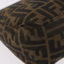 FENDI Zucca Accessory Pouch Brown Silver 8N0005 Auth 189182-15