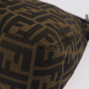 FENDI Zucca Accessory Pouch Brown Silver 8N0005 Auth 189182-16