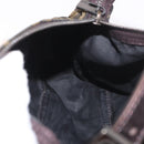 FENDI Zucca Accessory Pouch Brown Silver 8N0005 Auth 189182-18