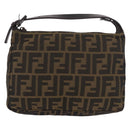 FENDI Zucca Accessory Pouch Brown Silver 8N0005 Auth 189182-13