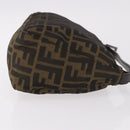 FENDI Zucca Accessory Pouch Brown Silver 8N0005 Auth 189182-3