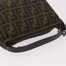 FENDI Zucca Accessory Pouch Brown Silver 8N0005 Auth 189182-6