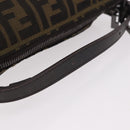 FENDI Zucca Accessory Pouch Brown Silver 8N0005 Auth 189182-7