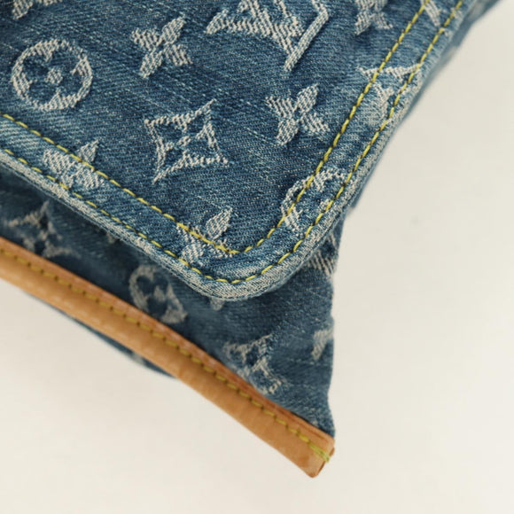 LOUIS VUITTON Monogram Denim Hand Bag Blue M95018 LV Auth 189186SAV