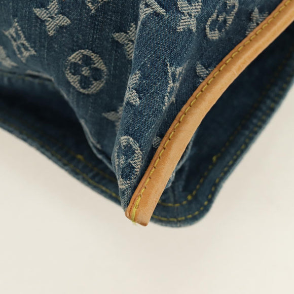 LOUIS VUITTON Monogram Denim Hand Bag Blue M95018 LV Auth 189186SAV
