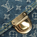 LOUIS VUITTON Monogram Denim Hand Bag Blue M95018 LV Auth 189186SAV-17
