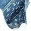 LOUIS VUITTON Monogram Denim Hand Bag Blue M95018 LV Auth 189186SAV-19