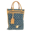 LOUIS VUITTON Monogram Denim Hand Bag Blue M95018 LV Auth 189186SAV-1