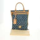 LOUIS VUITTON Monogram Denim Hand Bag Blue M95018 LV Auth 189186SAV-12