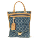 LOUIS VUITTON Monogram Denim Hand Bag Blue M95018 LV Auth 189186SAV-13