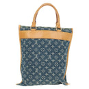LOUIS VUITTON Monogram Denim Hand Bag Blue M95018 LV Auth 189186SAV-2