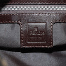 FENDI Zucca Canvas Mamma Baguette Shoulder Bag Black Brown Auth 189187V-21