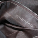 FENDI Zucca Canvas Mamma Baguette Shoulder Bag Black Brown Auth 189187V-11