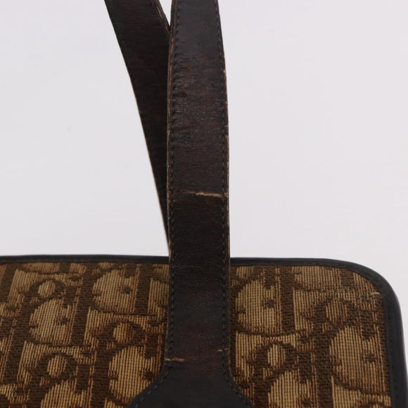 Christian Dior Trotter Hand Bag Beige Gold Auth 189192