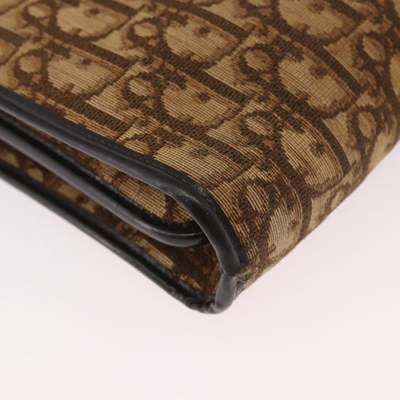 Christian Dior Trotter Hand Bag Beige Gold Auth 189192