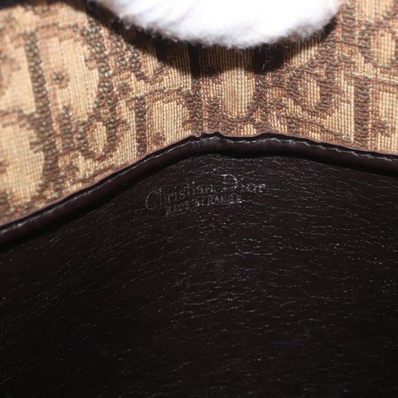 Christian Dior Trotter Hand Bag Beige Gold Auth 189192