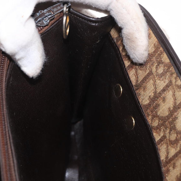 Christian Dior Trotter Hand Bag Beige Gold Auth 189192