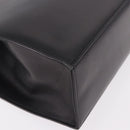 BALLY Hand Bag Leather Black Gold Auth 189200-15