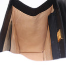 BALLY Hand Bag Leather Black Gold Auth 189200-19
