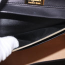 BALLY Hand Bag Leather Black Gold Auth 189200-21