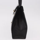 BALLY Hand Bag Leather Black Gold Auth 189200-3
