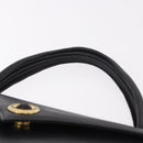 BALLY Hand Bag Leather Black Gold Auth 189200-8