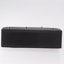 BALLY Hand Bag Leather Black Gold Auth 189200-5