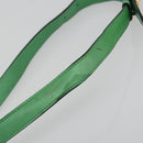 CELINE Shoulder Bag Leather Green Gold Auth 189202-9
