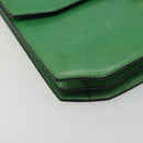 CELINE Shoulder Bag Leather Green Gold Auth 189202-16