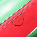 CELINE Shoulder Bag Leather Green Gold Auth 189202-20