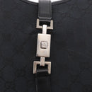 GUCCI GG Canvas Jackie Shoulder Bag Black Silver 001 3346 Auth 189205A-14