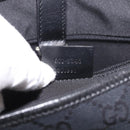 GUCCI GG Canvas Jackie Shoulder Bag Black Silver 001 3346 Auth 189205A-21