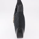 GUCCI GG Canvas Jackie Shoulder Bag Black Silver 001 3346 Auth 189205A-4