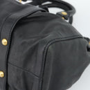 Miu Miu Hand Bag Leather 2way Black Gold Auth 189206SAM-12